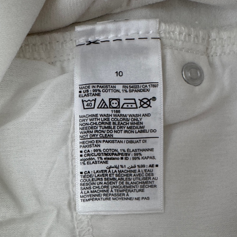 Old Navy White Denim O.G. STRAIGHT secret smooth pockets Jean Shorts - Picture 3 of 4